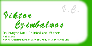 viktor czimbalmos business card